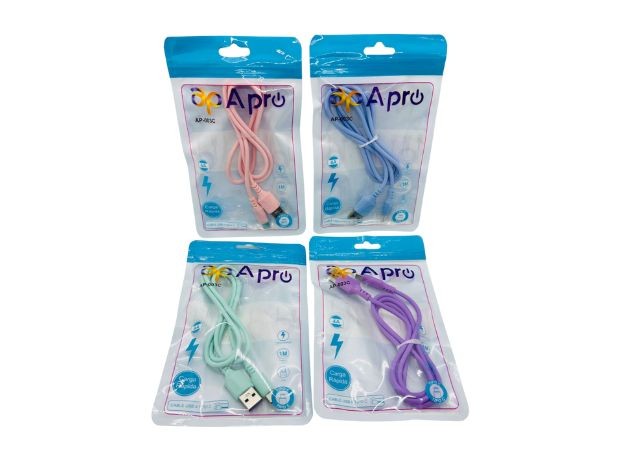 &u+ CABLE CARGADOR TIPO C 4A COLORES APRO